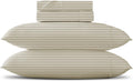 Premium Egyptian Cotton King Striped Sheet Set for Luxurious Comfort