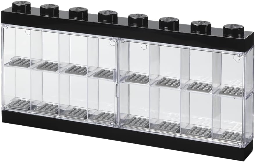 Lego Minifigure Display Case 16 Black for Collectors and Fans