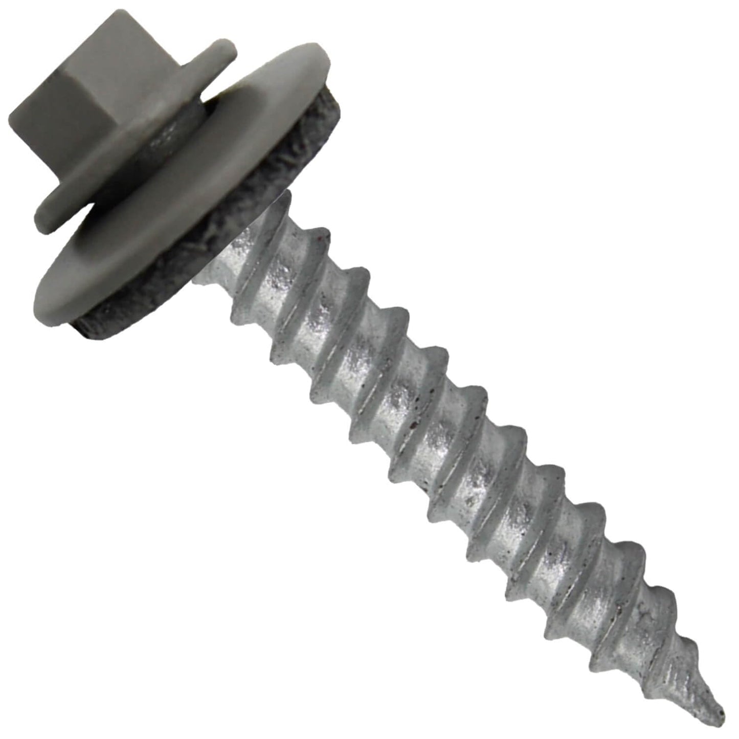 Metal Roofing Screws: Durable Pewter Gray Hex Sheet Metal Fasteners