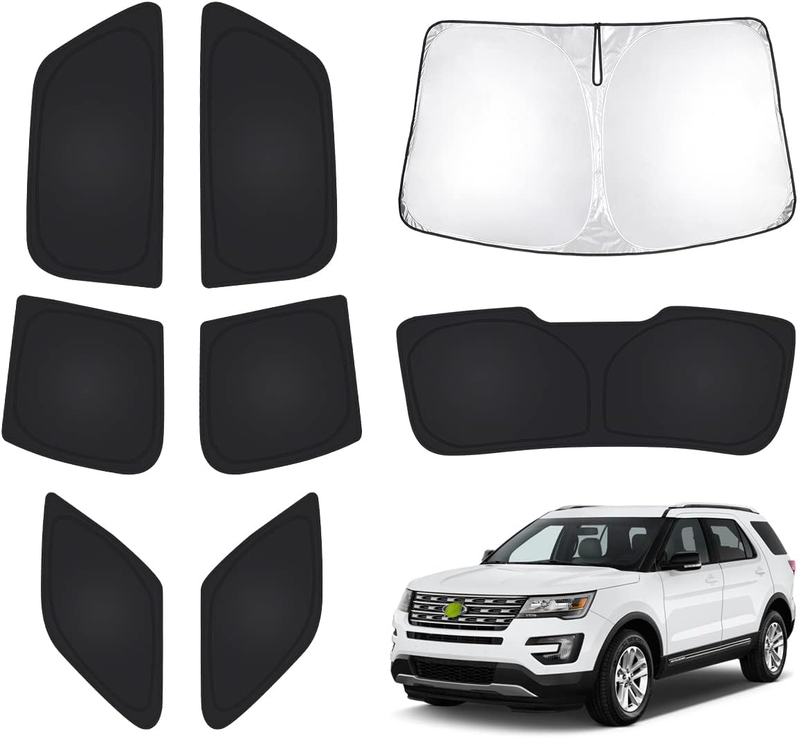 T TGBROS Car Window Shades for Ford Explorer 2011-2019 Full Set