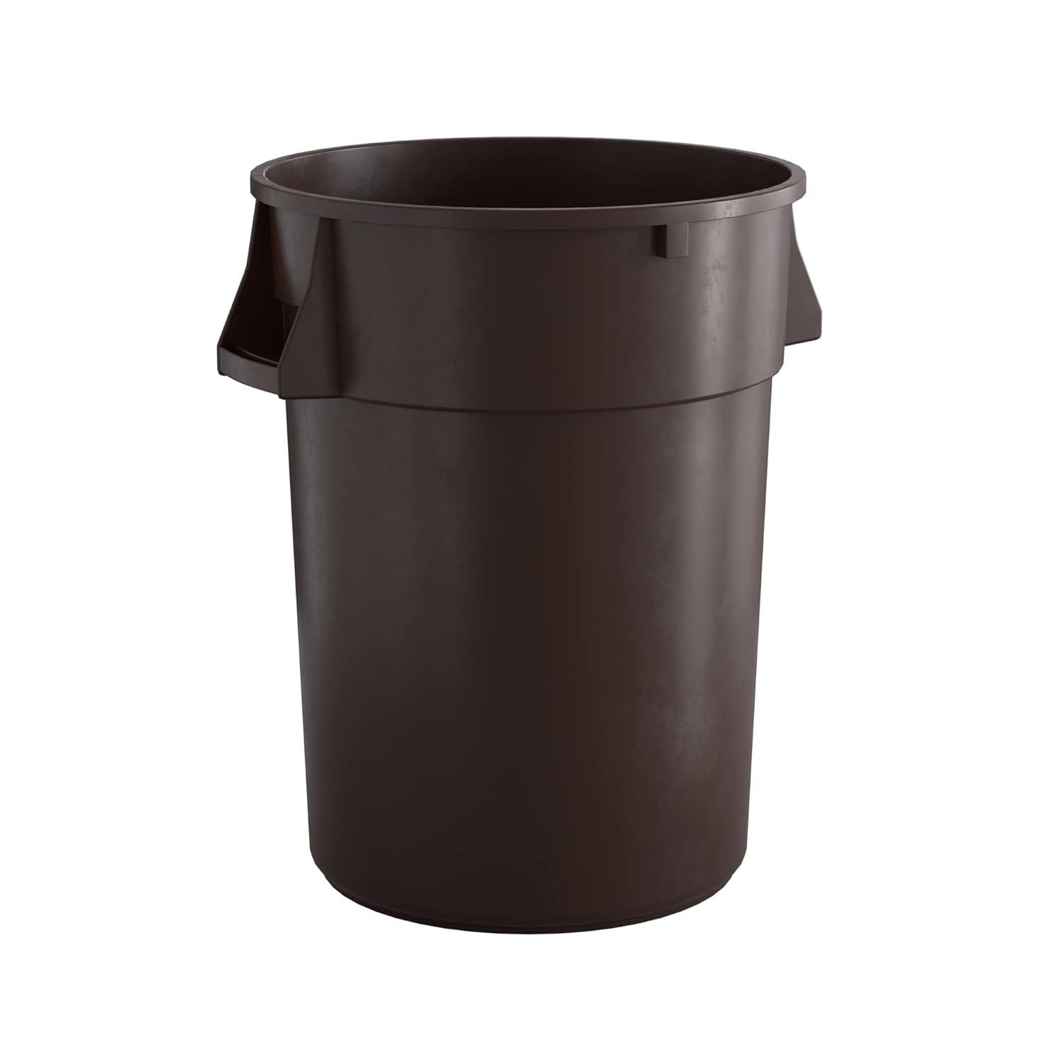 44 Gallon Brown Round Commercial Trash Can for Heavy-Duty Use
