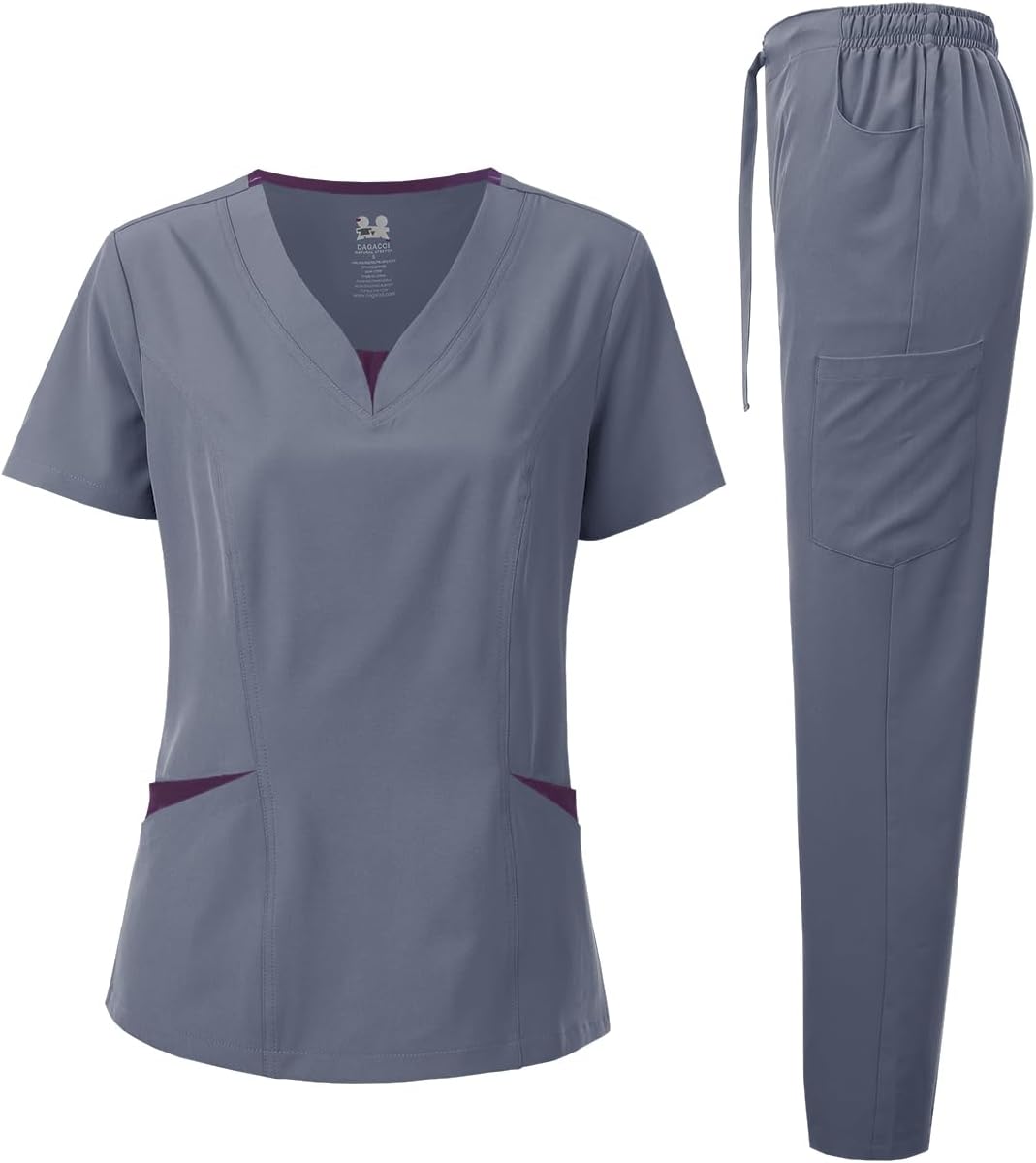Dagacci Scrubs for Women Set with 4-Way Stretch Comfort