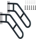 2 Pack Hand Railings for Stairs Outdoor - Sturdy Wall-Mounted Support