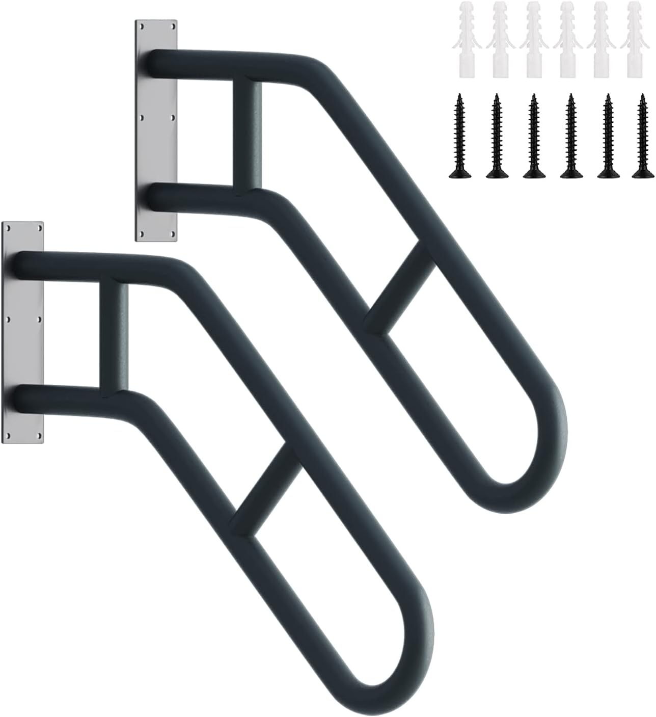 2 Pack Hand Railings for Stairs Outdoor - Safety Grab Bars