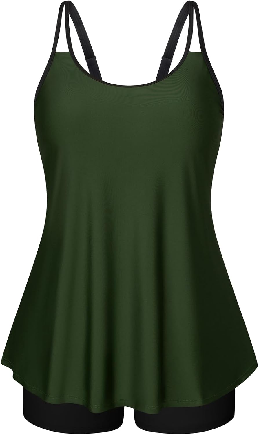 Hanna Nikole Plus Size Tankini Swimsuit for Women with Boy Shorts