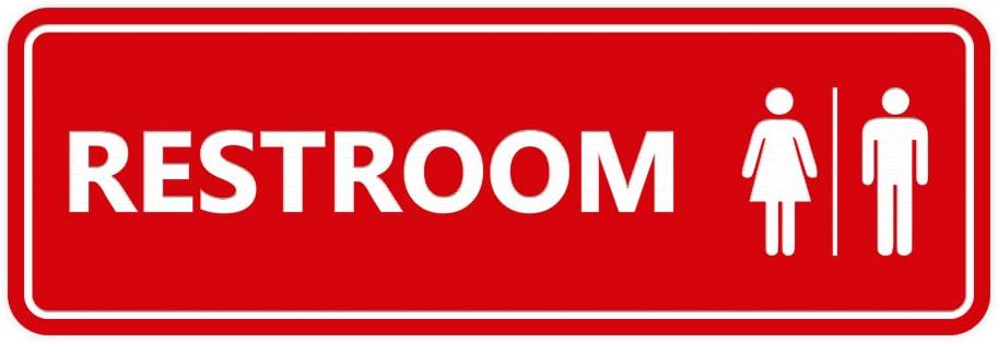 All Gender Restroom Sign Large 10 Pack for Clear Visibility