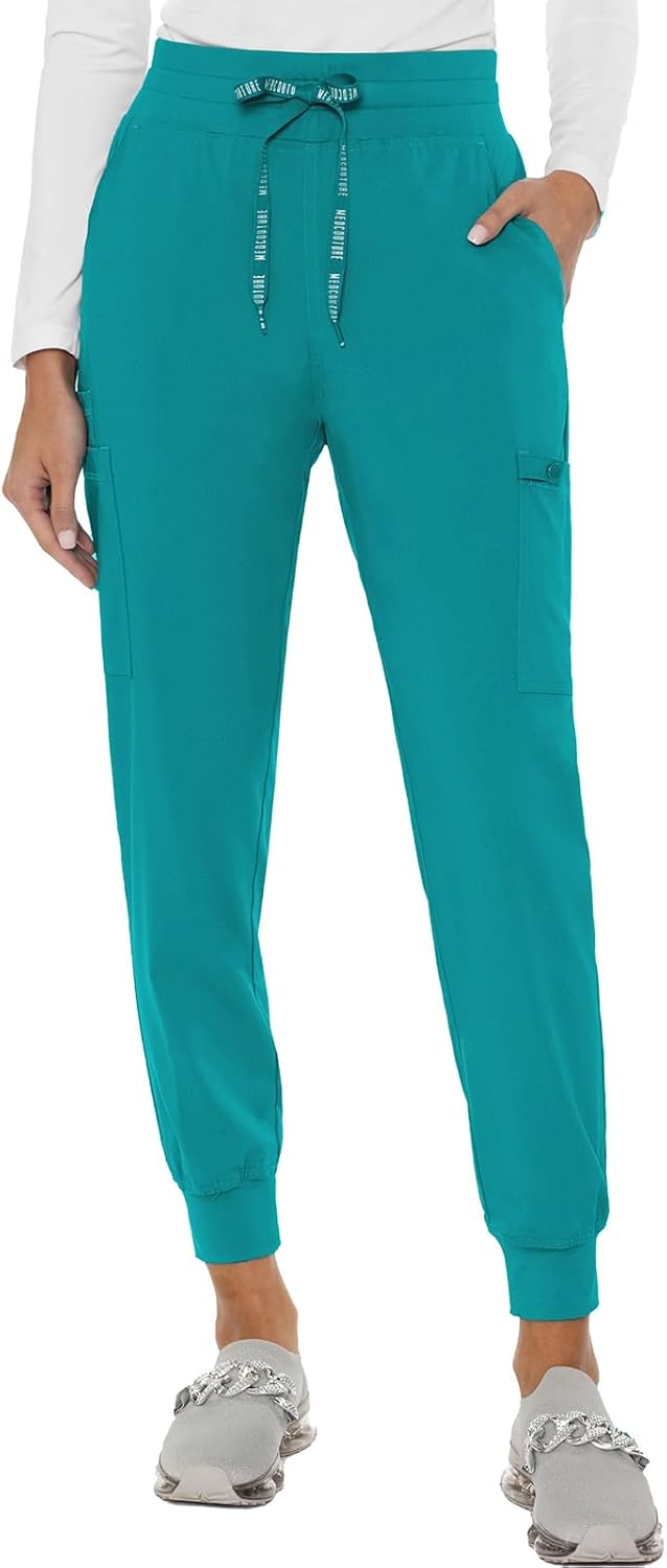 Med Couture Women's Cargo Scrub Jogger Pants for All-Day Comfort