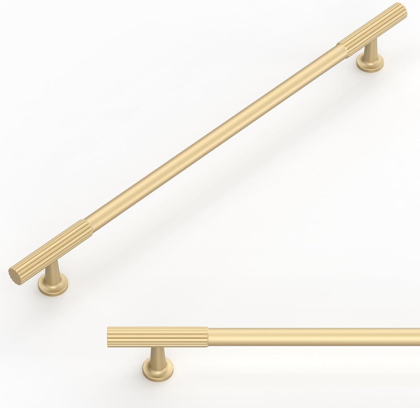 10 Pack Brushed Gold Cabinet Pulls for Kitchen and Furniture