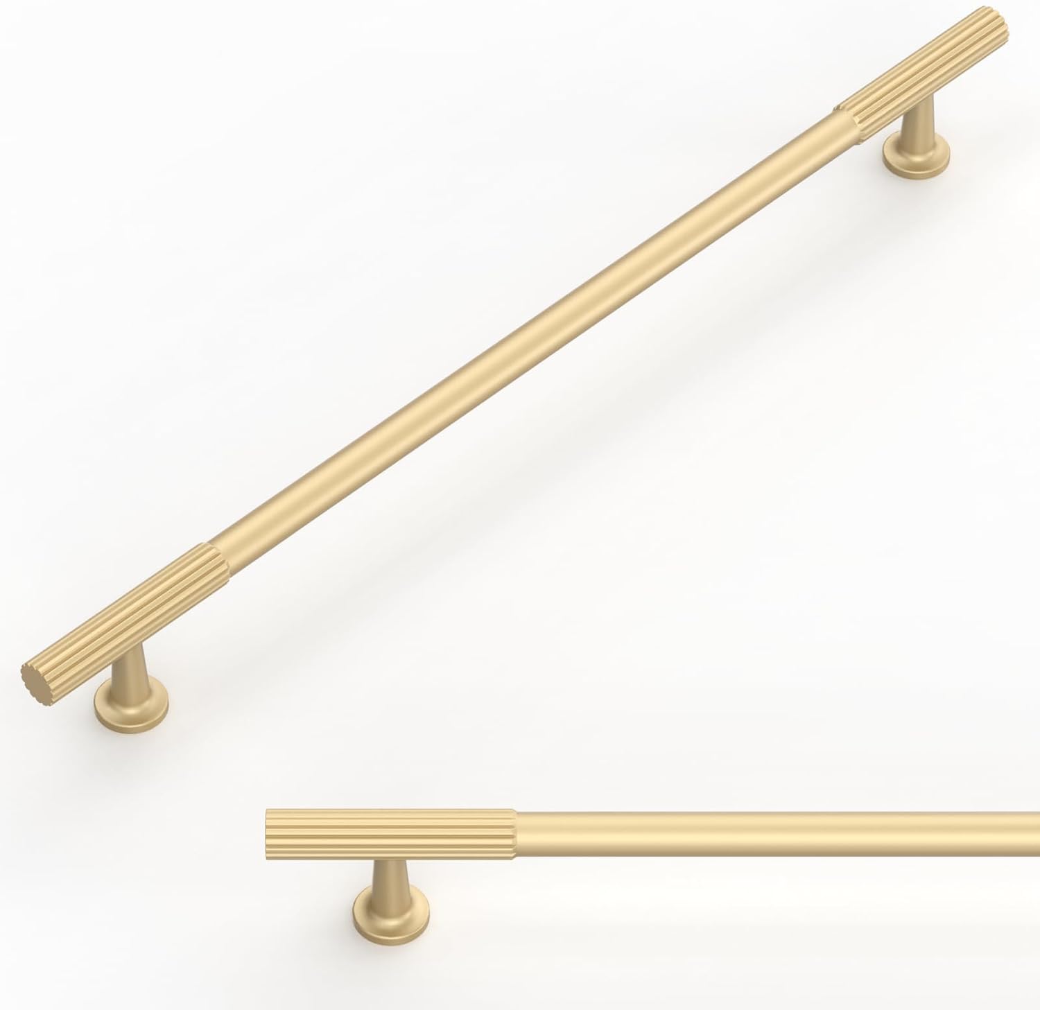 10 Pack Brushed Gold Cabinet Pulls for Kitchen and Furniture