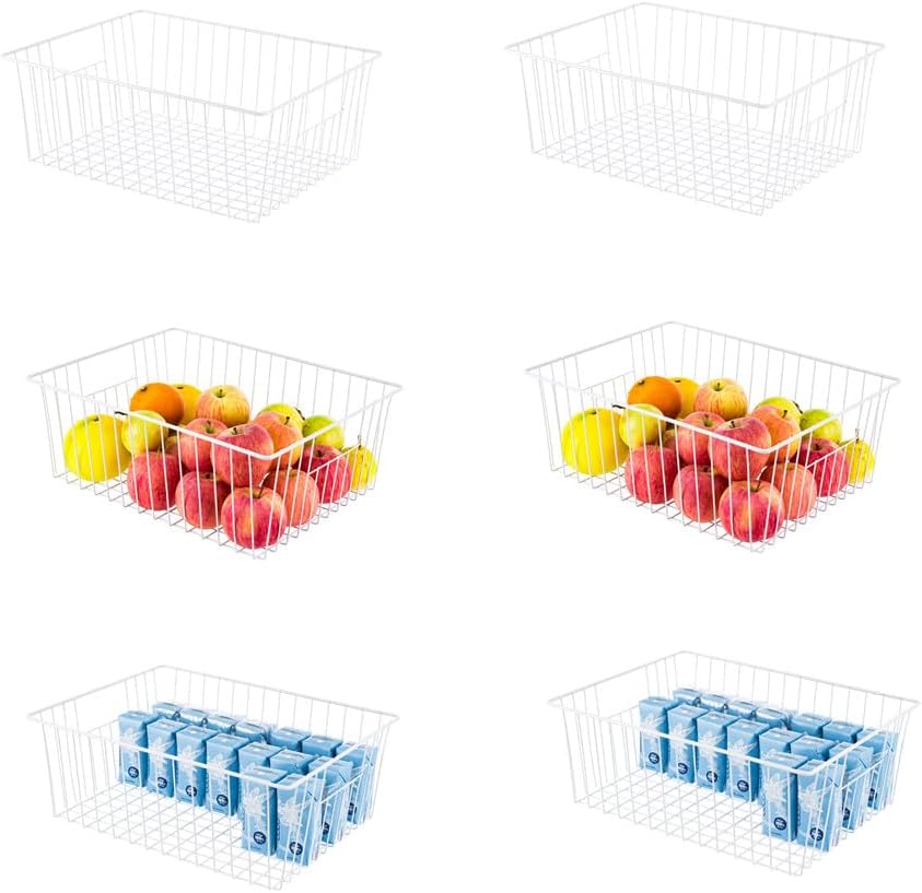 16inch Upright Freezer Organizer Baskets for Efficient Storage