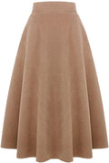 Long Plaid Wool Skirt High Waist A-Line Maxi - Warm Fall Winter