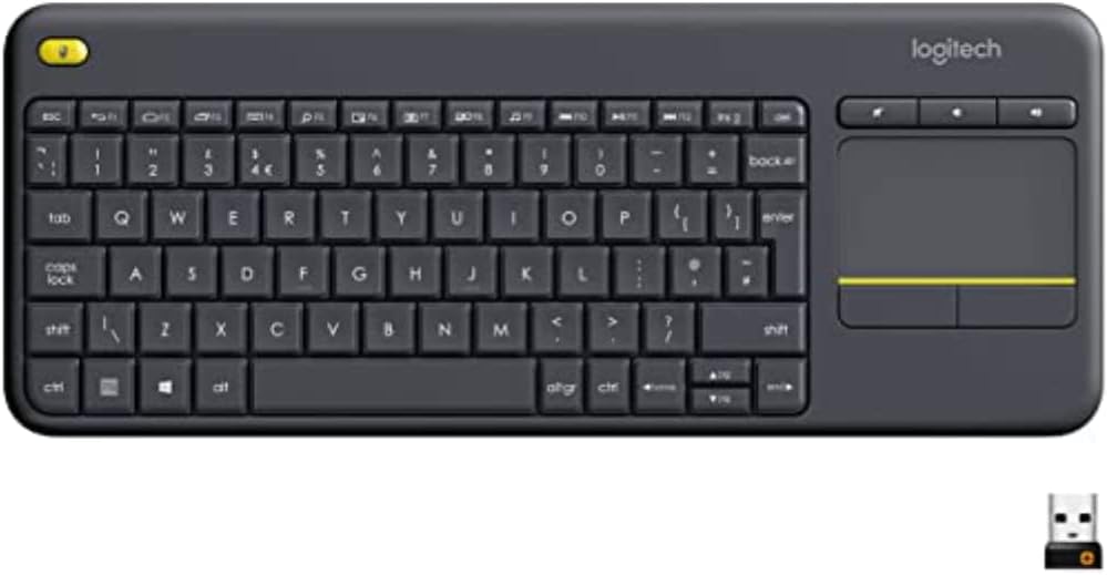 Logitech K400 Plus Black Keyboard with Touchpad - Renewed Quality