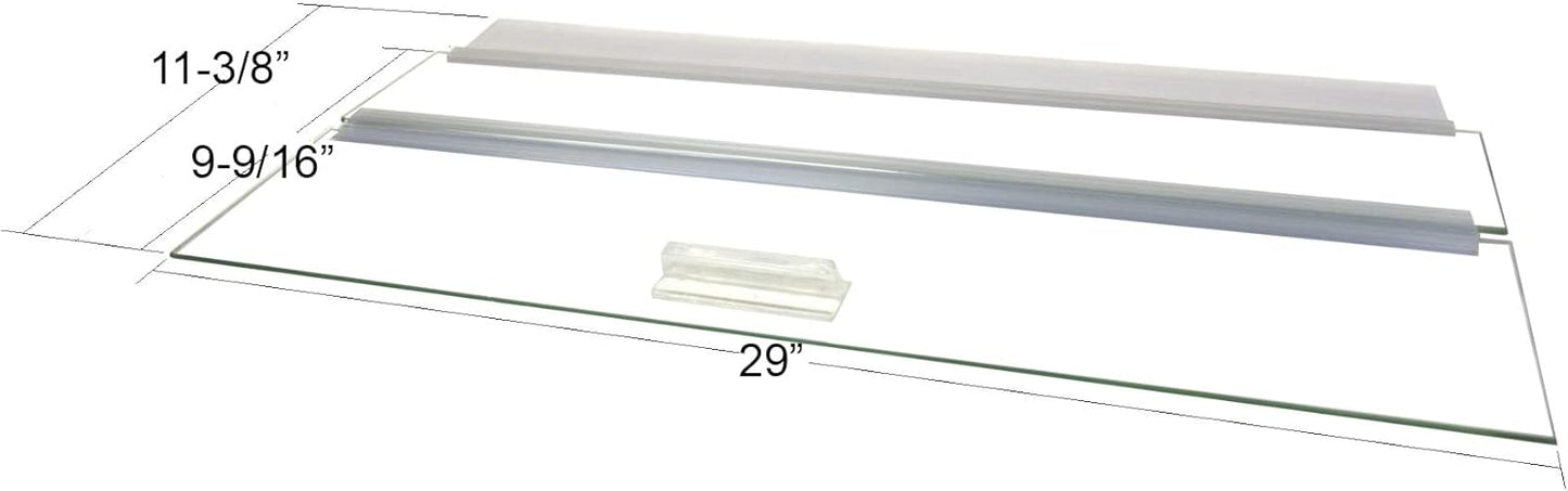 Glass Canopy for Aquariums 30L x 12W by Blue Spotted