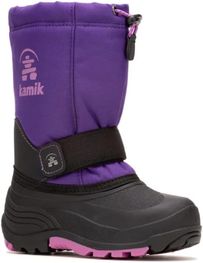 Kamik Rocket Insulated Snow Boots for Kids with Adjustable Collar