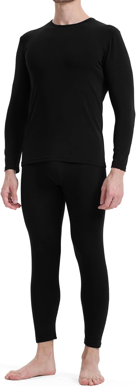 Bamboo Cool Men's Thermal Underwear Set for Cold Weather Comfort