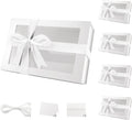 PACKQUEEN Large White Gift Boxes with Windows - Clean Presentation
