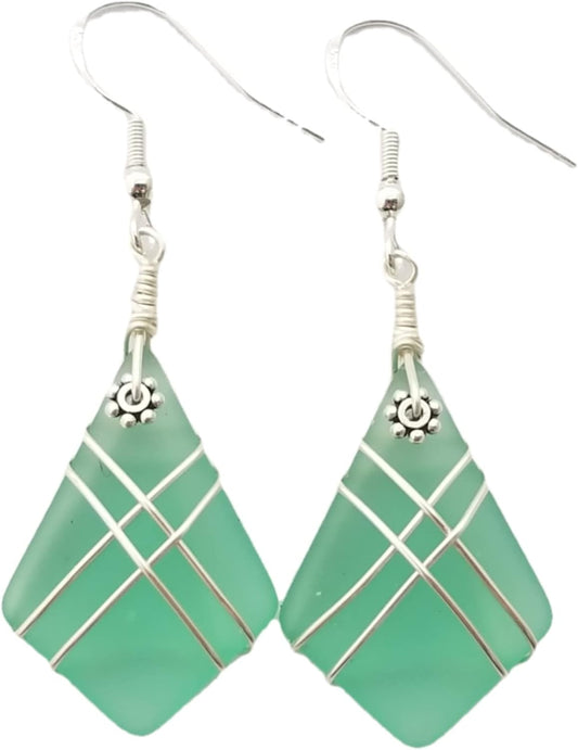 Handmade Sea Glass Earrings - Unique Hawaiian Jewelry Gift