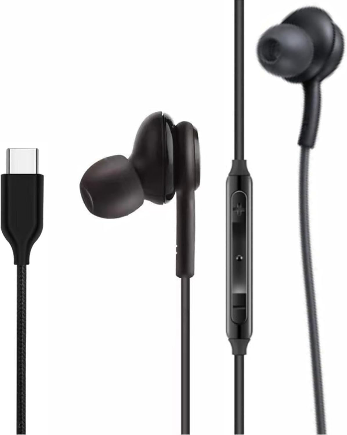 2025 Stereo Earbuds for Samsung - Mic & Volume Control - Black