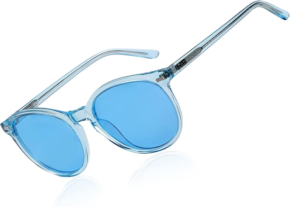 DUCO Retro Round UV400 Polarized Sunglasses for Vintage Style