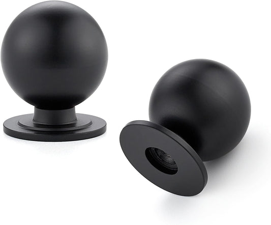 24 Pack Black Cabinet Knobs for Modern Kitchen and Dresser Use