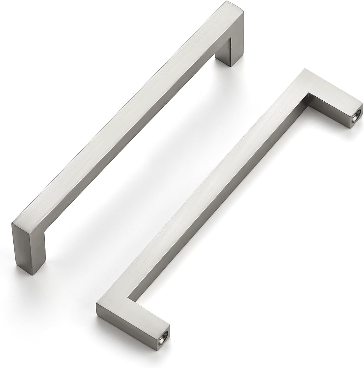 Ravinte 10 Pack Solid Kitchen Cabinet Handles in Brushed Nickel