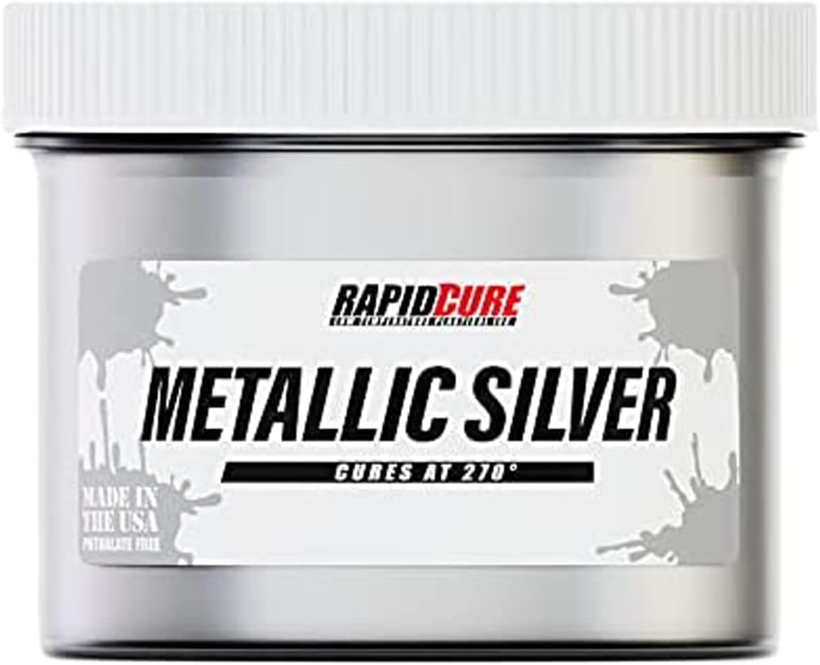 Rapid Cure Screen Printing Ink Silver - Fast Curing Fabric Paint