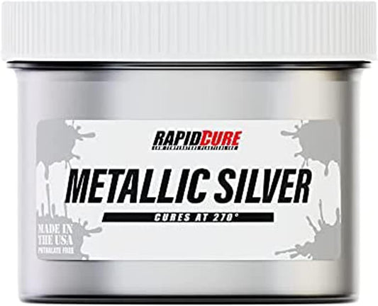 Rapid Cure Screen Printing Ink Silver - Fast Curing Fabric Paint