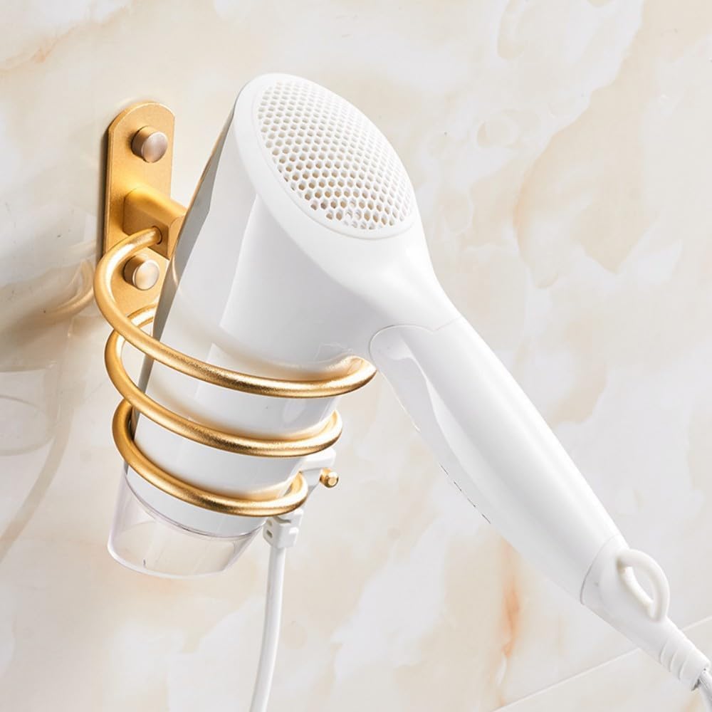 Spiral Hair Dryer Holder - Gold