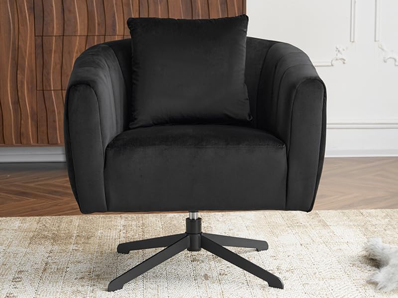 GODECOR Velvet Swivel Chair: Comfy 360 Swivel!