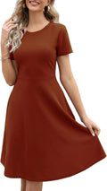 Women's Elegant Knee Length A-Line Dress Vintage 50s Floral Clothing