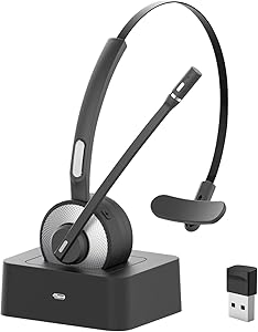 HUAKUA Bluetooth Headset with Microphone for Clear Sound