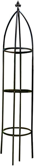 Garden Arch Trellis for Climbing Plants - Bronze 6.2 ft Focal Arch