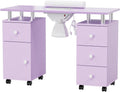 Manicure Table Nail Desk for Nail Tech - Dust Collector & Large