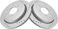 TRQ Rear Performance Brake Rotors Set Compatible with 2007-2017 Ford