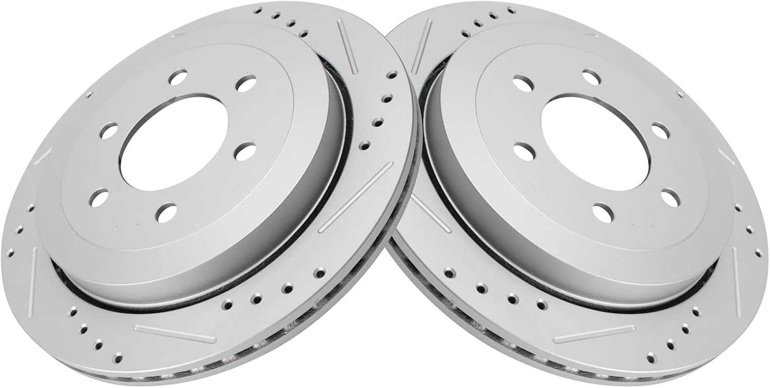 TRQ Rear Performance Brake Rotors Set for Ford Expedition & Navigator