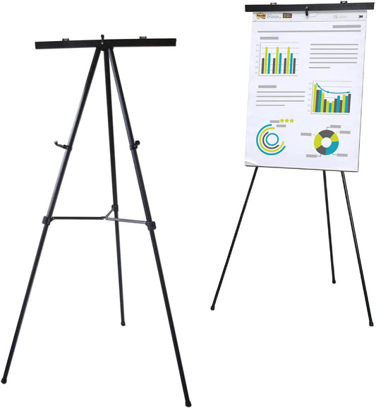 Lightweight Aluminum Flip-Chart Easel for Presentations, 70 in