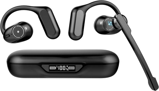 BANIGIPA Open Ear Headphones with Detachable Boom Mic