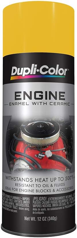 Dupli-Color Engine Enamel Spray Paint Daytona Yellow 12 oz Pack