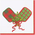 Caspari Christmas Pickleball Cocktail Napkins - Festive Set of 20