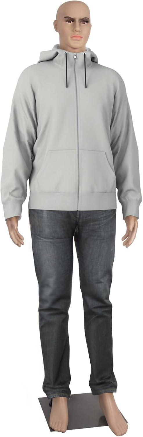 Adjustable Male Mannequin Full Body Dress Form with Metal Base