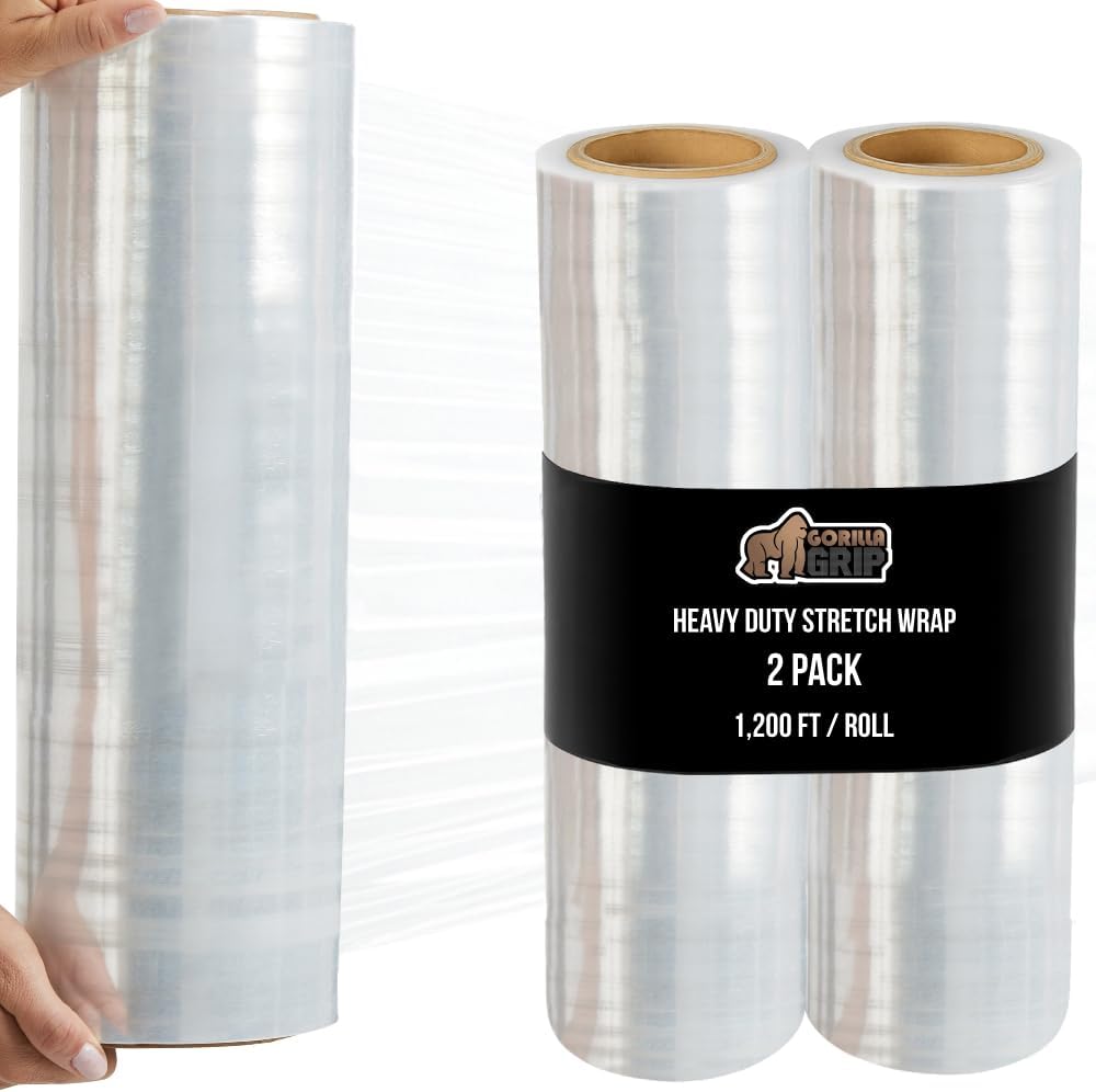 GORILLA GRIP Heavy Duty Stretch Film for Packing and Moving