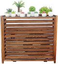 Air Conditioner Fence Screen Outdoor Wooden Rustic AC Cover - Privacy