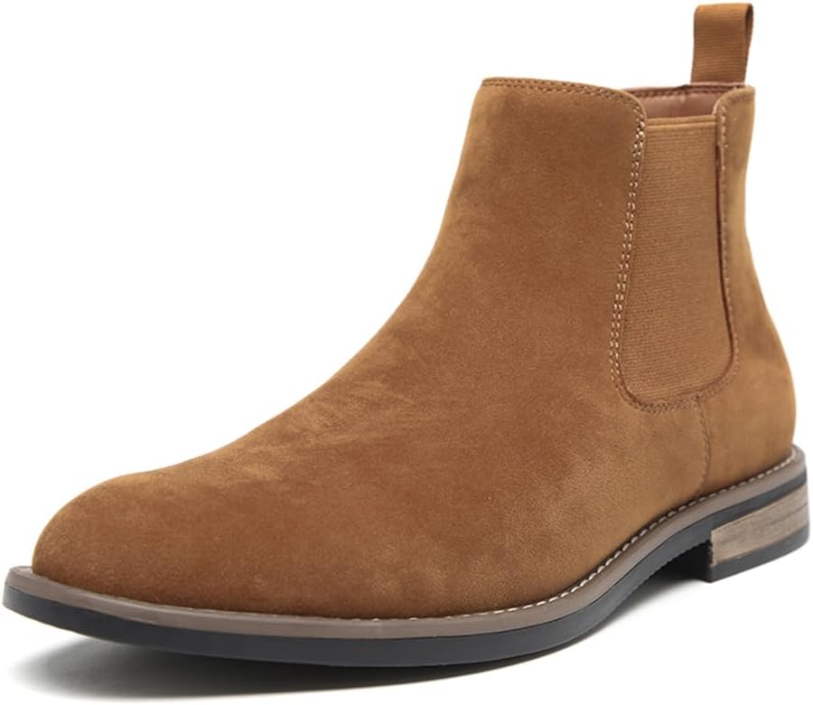 DECARSDZ Men's Chelsea Boots: Classic Comfy Slip-On Suede