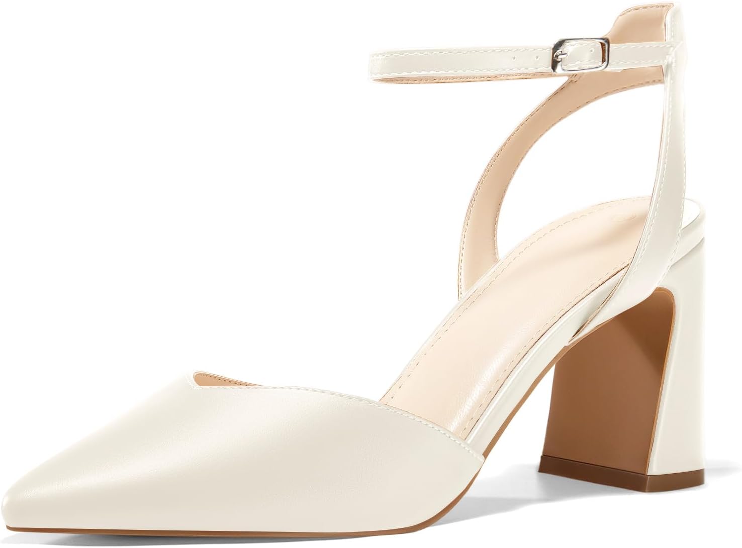 Juliet Holy Womens Closed Toe Heels with Chunky Block Heel