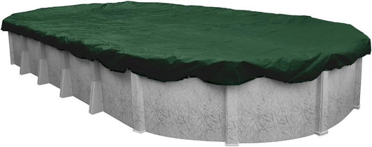 Robelle Heavy Duty Green Winter Pool Cover for 18 x 33 ft Pools