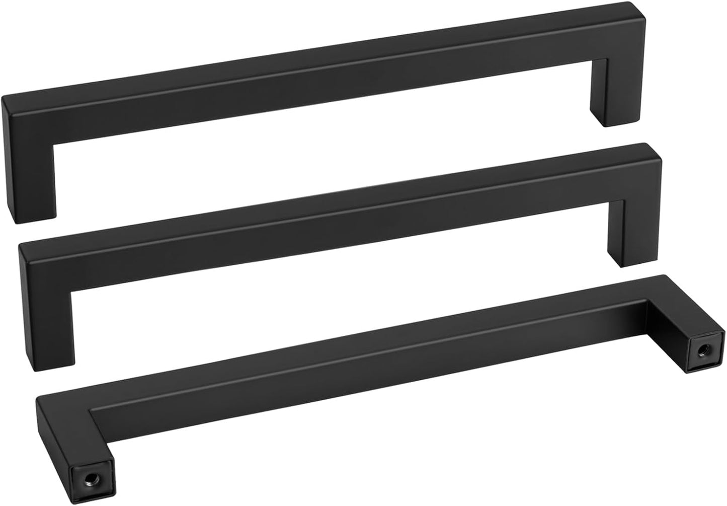 Black Matte Cabinet Pulls for Modern Kitchen and Bathroom Use