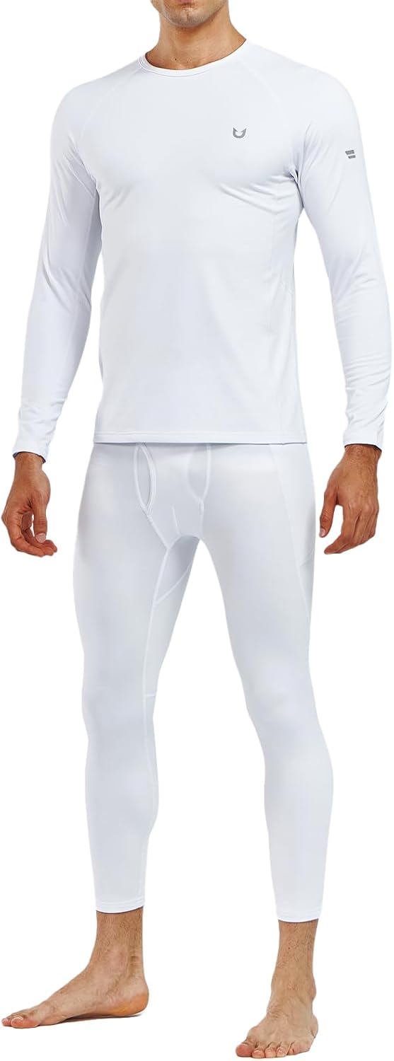 NORTHYARD Thermal Underwear for Men Long Johns Set with Pockets