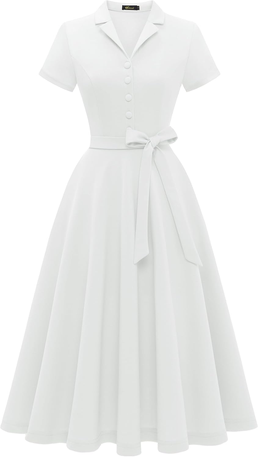 Wedtrend Women's Vintage Tea Dress for Cocktail and Casual Wear