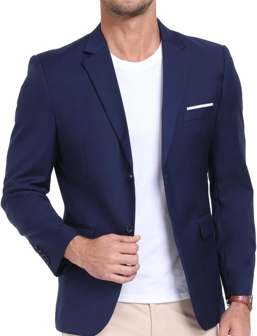 Mens Suit Jacket Slim Fit Blazer for Business and Casual Wear