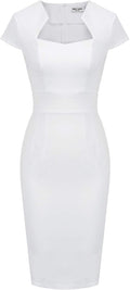 Grace Karin Womens 50s 60s Vintage Pencil Dress Cap Sleeve - Sleek Fit